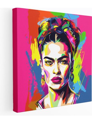 Popcas  Frida Kahlo Modern Kanvas Tablo - Frida Kahlo Kanvas Duvar Sanatı