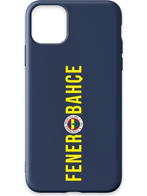 iPhone 11 Pro Uyumlu Fenerbahçe Dikey Yazı Lacivert Silikon Lisanslı Telefon Kılıfı