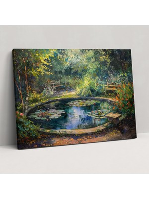 Popcas  Huzurlu Bahçe Kanvas Tablo Claude Monet Ev Dekorasyonu