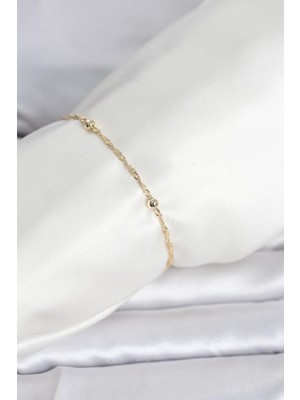 Prativas 14K Gold Renk Burgu Topçuk Model Kadın Bileklik - PRT3500EB10337