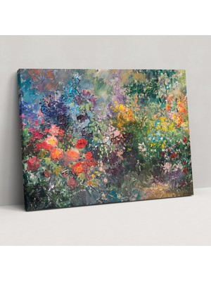 Popcas  Empresyonist Bahçe Tuval Tablo Claude Monet Duvar Sanatı