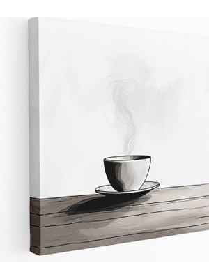 Popcas  Minimalist Kahve Kanvas Tablo Eskiz Duvar Sanatı Ev Dekorasyonu