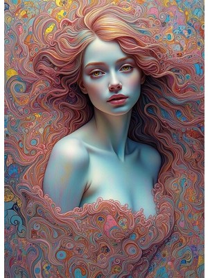 Bedeko Sürreal Açık Tenli Kadın Resimli Mdf Ahşap Tablo