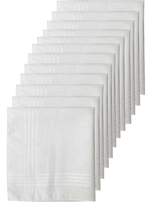 Elif Mira 12LI Paket Klasik Cep Hediyelik Bayram Mendili %100 Pamuklu 30X30 cm