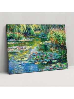 Popcas  Giverny Bahçesi Claude Monet Kanvas Tablo Duvar Sanatı