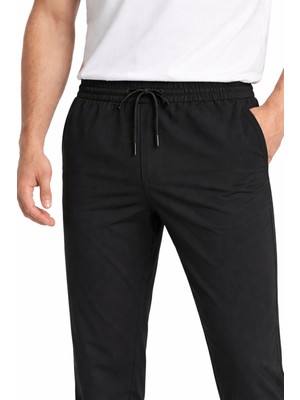We&Me Erkek Slim Fit Likralı Rahat Kesim Lastikli Bel Bağcıklı Günlük Pantolon – Esnek, Hafif ve Konforlu