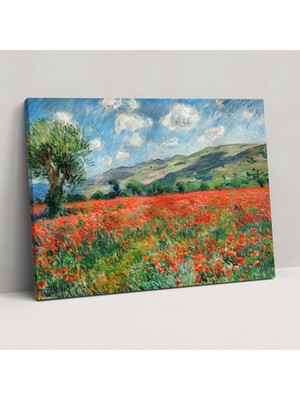Popcas  Claude Monet Gelincik Tarlası Kanvas Tablo