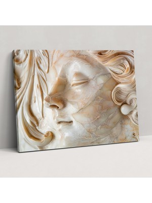 Popcas  Klasik Koleksiyon Rönesans Mermer Heykel Kanvas Tablo