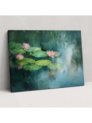 Popcas  Claude Monet Nilüferler Kanvas Tablo Duvar Dekorasyonu