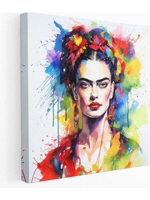 Popcas  Frida Kahlo Kanvas Tablo - Canlı Renkleriyle Frida Kahlo Hayata Tutkusuyla
