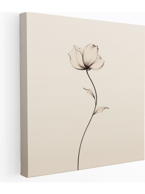 Popcas  Minimalist Kuru Çiçek Kanvas Tablo Duvar Sanatı
