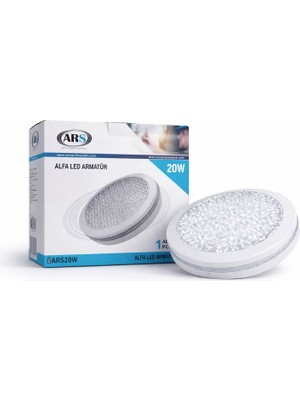 Ars Alfa 20W LED Tavan Armatürü IP65 – 220V Beyaz Kasa Yuvarlak