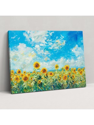 Popcas  Monet Ayçiçeği Tarlası Kanvas Tablo