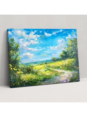 Popcas  Kırsal Manzara Claude Monet Kanvas Tablo