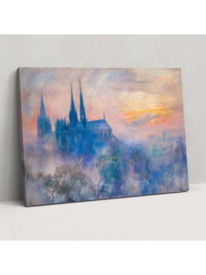 Popcas  Kanvas Tablo Rouen Katedrali Claude Monet Duvar Sanatı