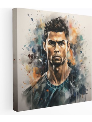 Popcas  Cristiano Ronaldo Portresi Duvar Sanatı Kanvas Tablo