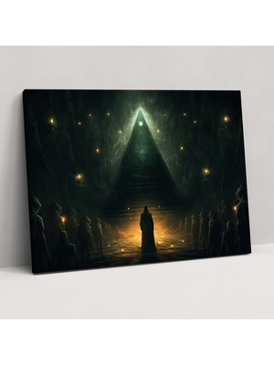 Popcas  Illuminati Tören Duvar Sanatı - Duvar Sanatı Tören Kanvas Tablo