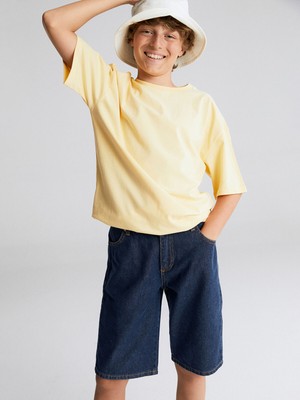 Lc Waikiki Yeni Sezon Rahat Kalıp Bisiklet Yaka Basic Erkek Çocuk Tişört