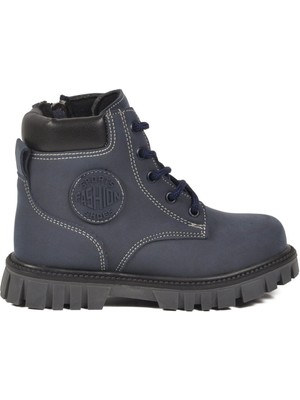 Pepino Lacivert Bağcıklı Fermuarlı Kaymaz Unisex Çocuk Bot 1782 P