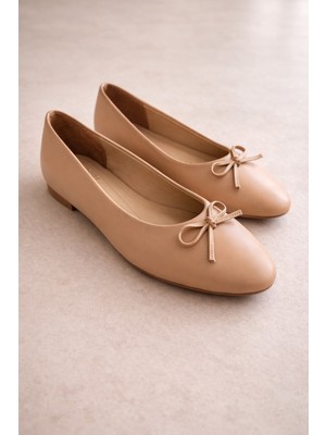 Nope21 Base Bisküvi Hakiki Deri Babet