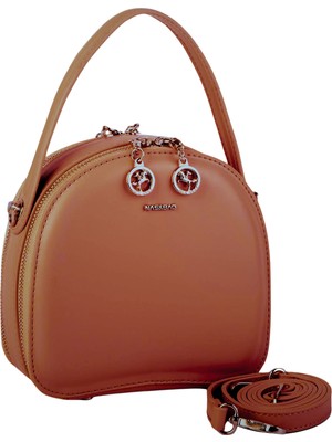 Nas Bag Mini Kadın El ve Çapraz Çanta - Taba Zra
