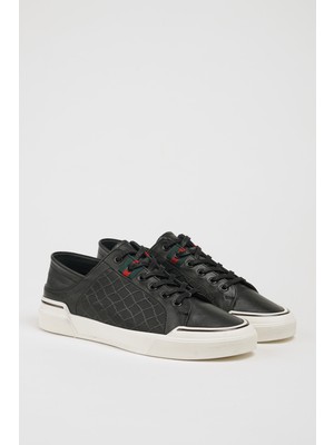 Faruk Balkanas Londo Model Ithal Taban Kombinasyonlu Deri Sneaker Ayakkabı