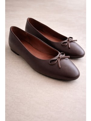 Nope21 Base Kahverengi Hakiki Deri Babet