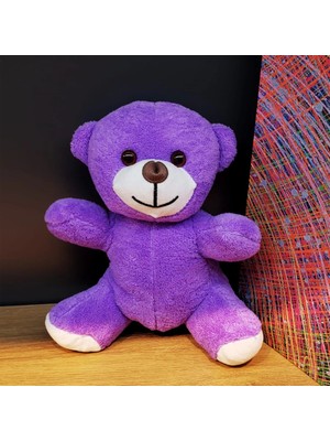 İsmiyle Al Mor Peluş Oyuncak Ayıcık