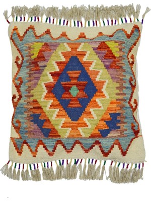 Kilim Co. El Dokuma Afgan Kilim Kırlent Yastık Kılıfı
