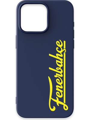 iPhone 15 Pro Uyumlu Fenerbahçe El Yazı Lacivert Silikon Lisanslı Telefon Kılıfı