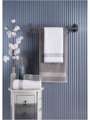 Mira Home 4 Lü Kadın Erkek Banyo Havlusu Takımı Oscar Bej-Krem
