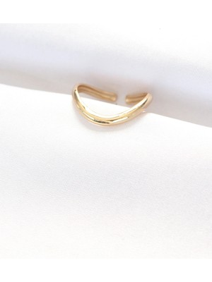 İsmiyle Al Yassı Gold Renk Ayarlanabilir Yüzük