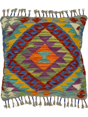 Kilim Co. El Dokuma Afgan Kilim Kırlent Yastık Kılıfı