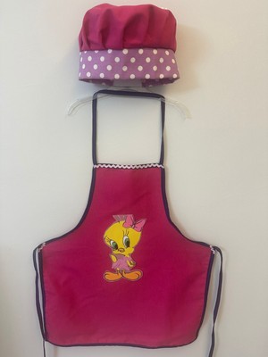 HM Polisaj Kız Çocuk Aşcı Önlük Şapka Takımı