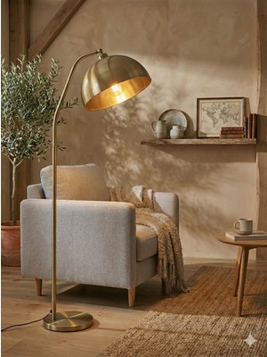 Avizade Amber Endüstriyel Tasarım Eskitme Metal Lambader - Dekoratif Yalın Şık Tasarım | Yumuşak Ambiyans