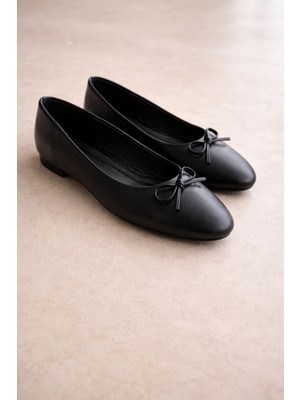 Nope21 Base Siyah Hakiki Deri Babet