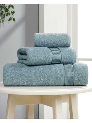 Mira Home 3 Lü Banyo Havlusu Seti Pamuklu Ritim Mint