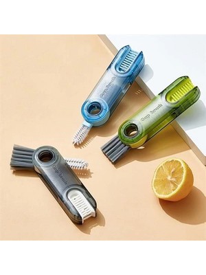 İsmiyle Al 3 Fonksiyonlu Pratik Şişe Temizleme Fırçası Mutfak Banyo Araç Için Çok Amaçlı Fırça