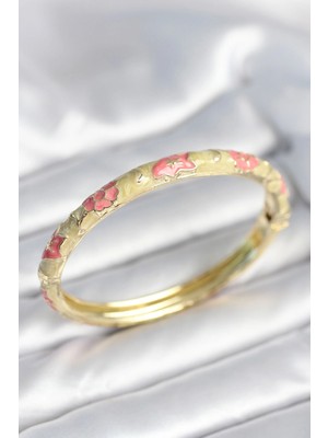 İsmiyle Al Yeşil Krem Renk Detaylı Mineli Kelepçe