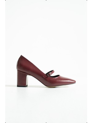 Kadın Bantlı Topuklu Ayakkabı Siena - Bordo