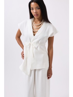 Indispensablely Bağcık Detay Yelek