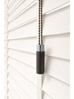 Beyaz 50MM Ahşap Jaluzi Perde – Redüktörlü Zincir Mekanizmalı – Ofis/ev Tüm Mekanlar