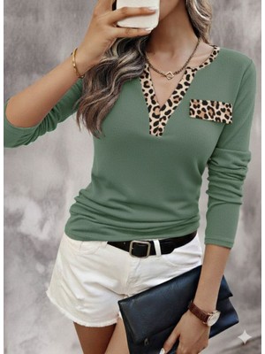 Indispensablely Kadın Uzun Kollu V Yakalı Kaşkorse Bluz