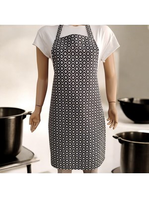 Düşler Ev Tekstili Papatya Desenli Ayarlanabilir Su ve Leke Itici Özelliği Bulunan Şef Mutfak Önlüğü