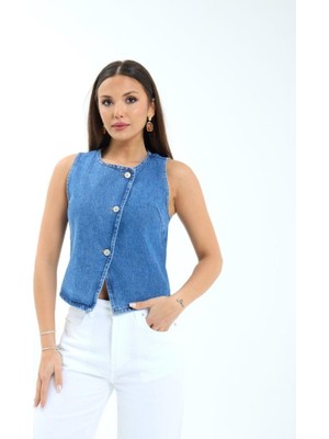 Indispensablely 7401 Kot Yelek-Mavi̇