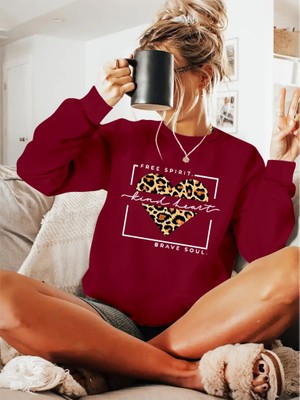 Indispensablely Kadın Uzun Kollu Bisiklet Yaka Desenli Viskon Iki Iplik Bluz