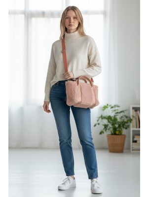 Yigitemirbags Pembe Peluş Kadın Askılı Çanta