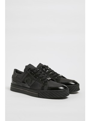 Faruk Balkanas Kanada Model Kombinasyonlu Deri Ithal Taban Sneaker Ayakkabı