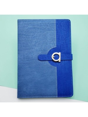 İsmiyle Al Mavi Termo Deri Defter