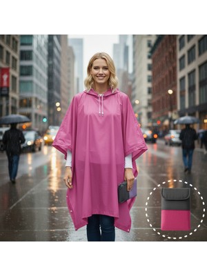 Boldy Çantalı Oversized Panço Yağmurluk - Kapüşonlu Yağmurluk - Yağmurluk Panço - Şeffaf Yağmurluk Oversize Panço - Oversize Yağmurluk